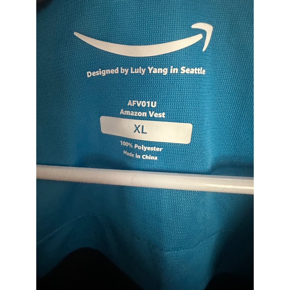 Amazon Delivery Driver Uniform Vest Blue Black Reflective Luly Yang  XL - Picture 3 of 3
